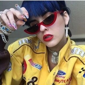 Super Cateyes Vintage Inspired Fashion Mod Chic High Pointed Cat-Eye‎ Sunglasses